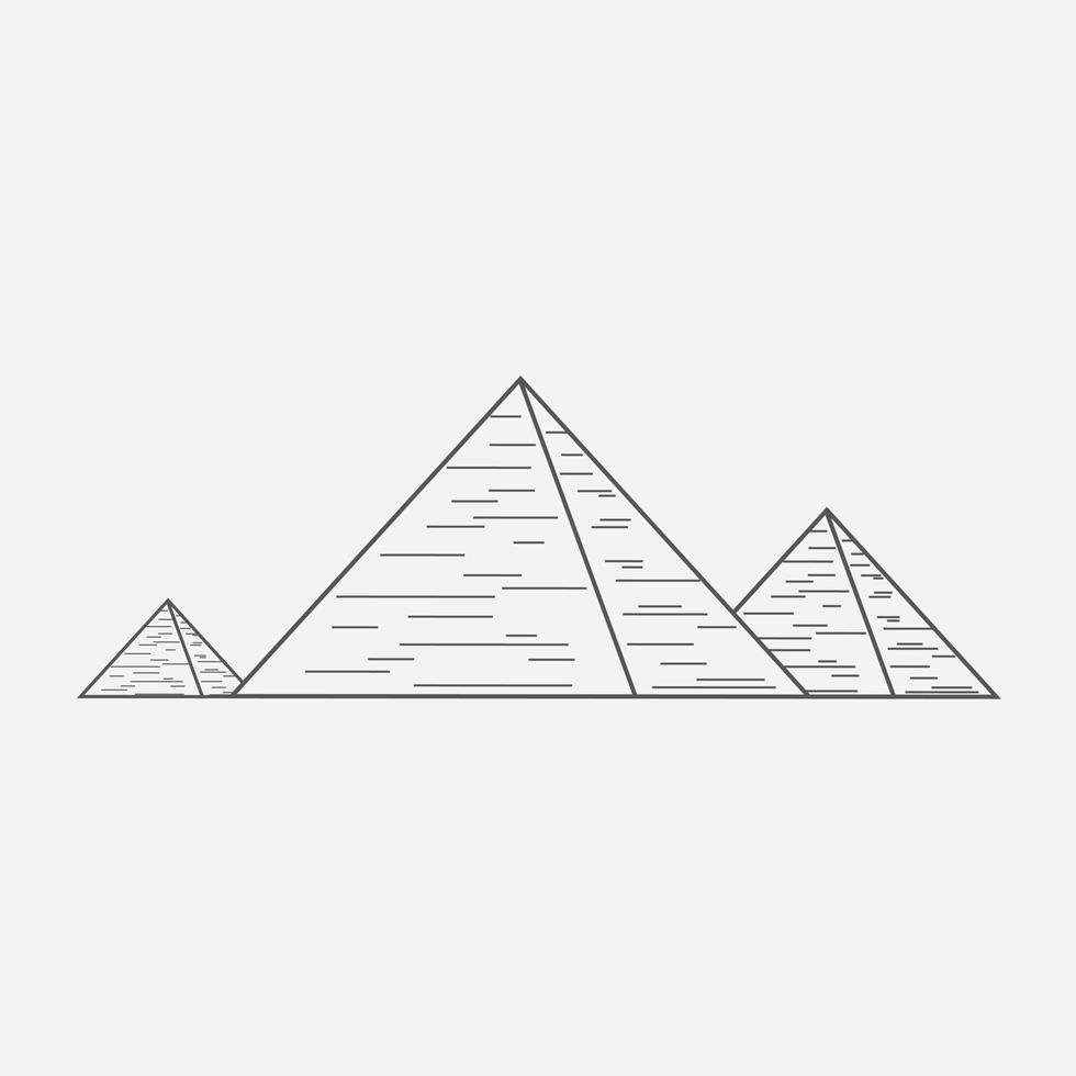Контурное изображение пирамиды