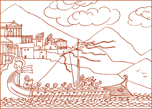 Древнегреческий храм Акрополь рисунок