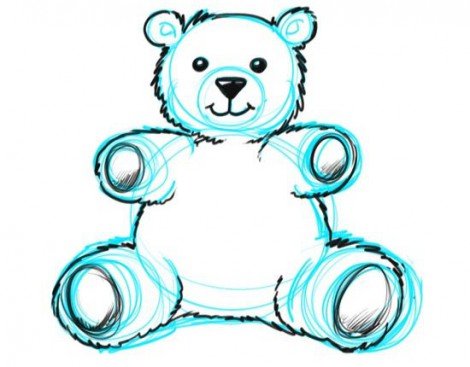 Мишка эскиз