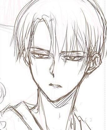 Аниме атака титанов Леви для срисовки