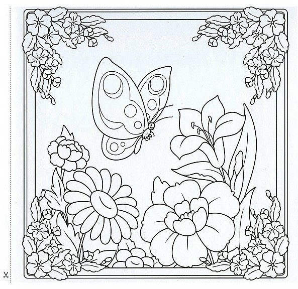 Мамин платок раскраска