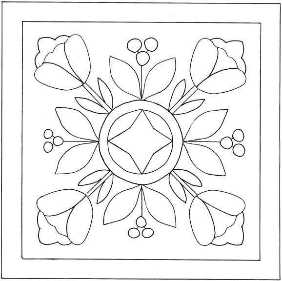 Узор в квадрате для рисования