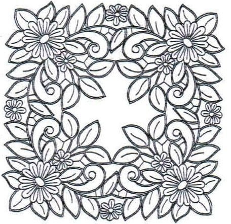 Раскраска платок с узорами