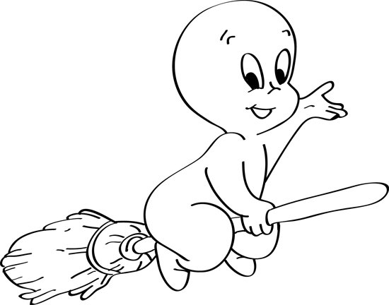 Раскраска Каспер привидение