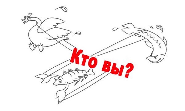 Раскраска лебедь щука