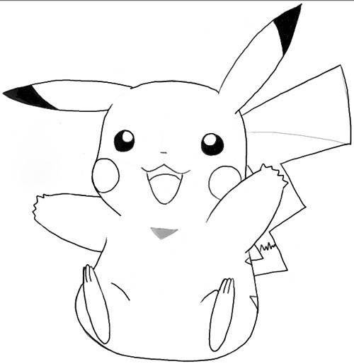 Покемон Пикачу рисунок карандашом