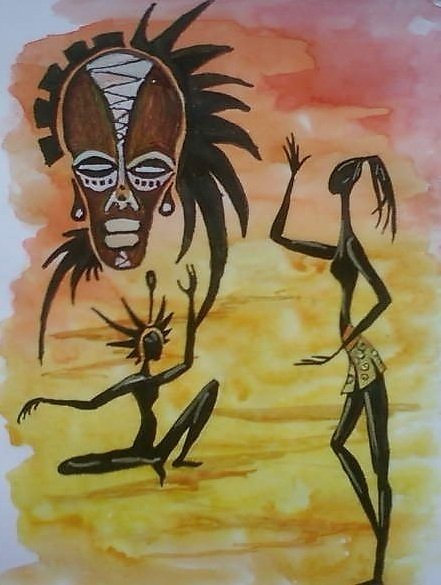 Африканец рисунок