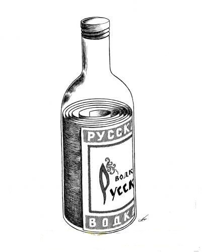 Бутылка водки рисунок