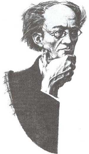 Тютчев портрет карандашом