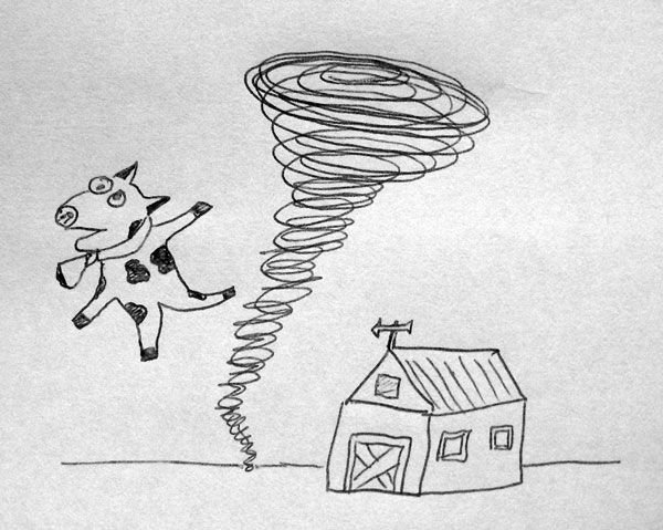 Торнадо рисунок карандашом