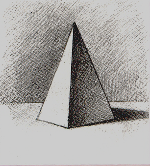 Четырехгранная пирамида рисунок Академический