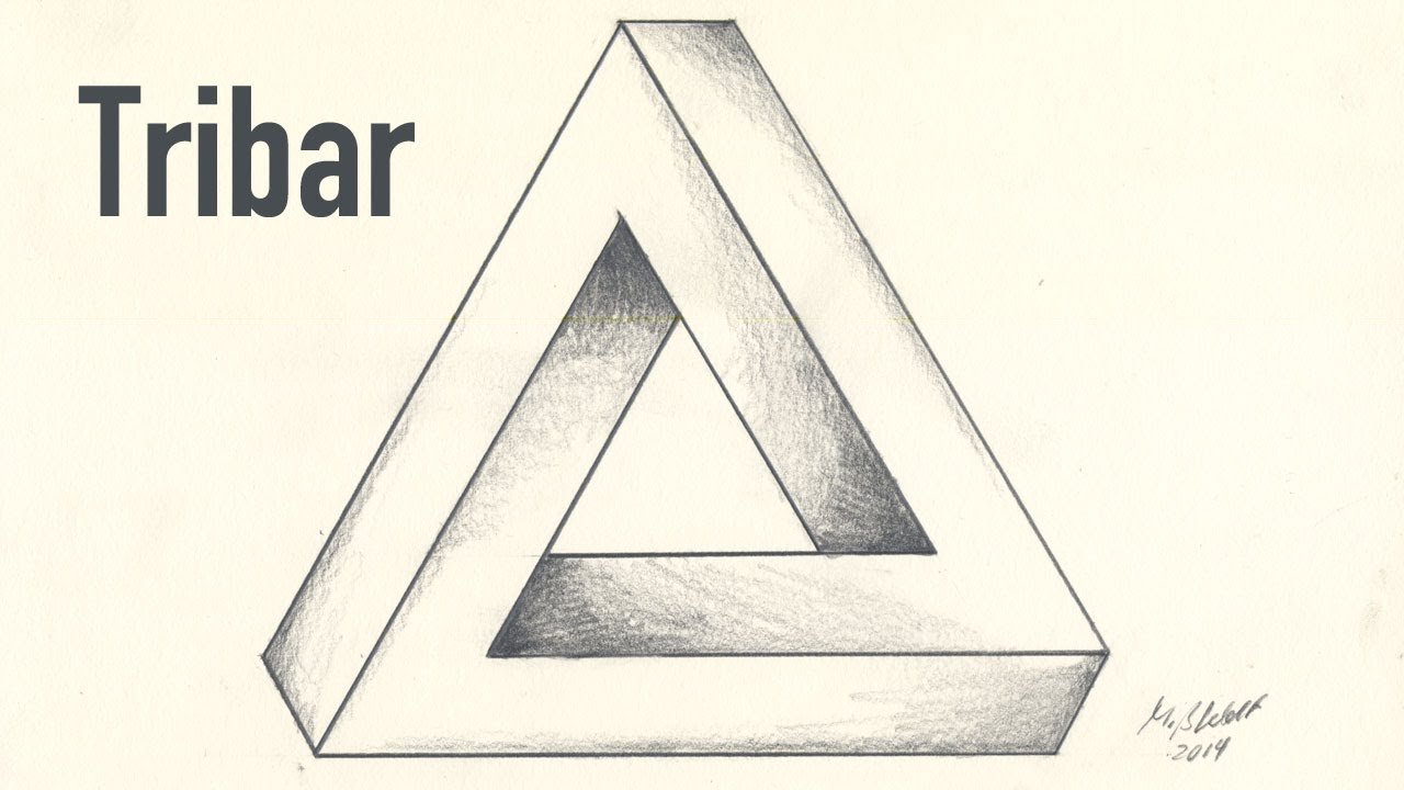 Рисунок треугольника карандашом