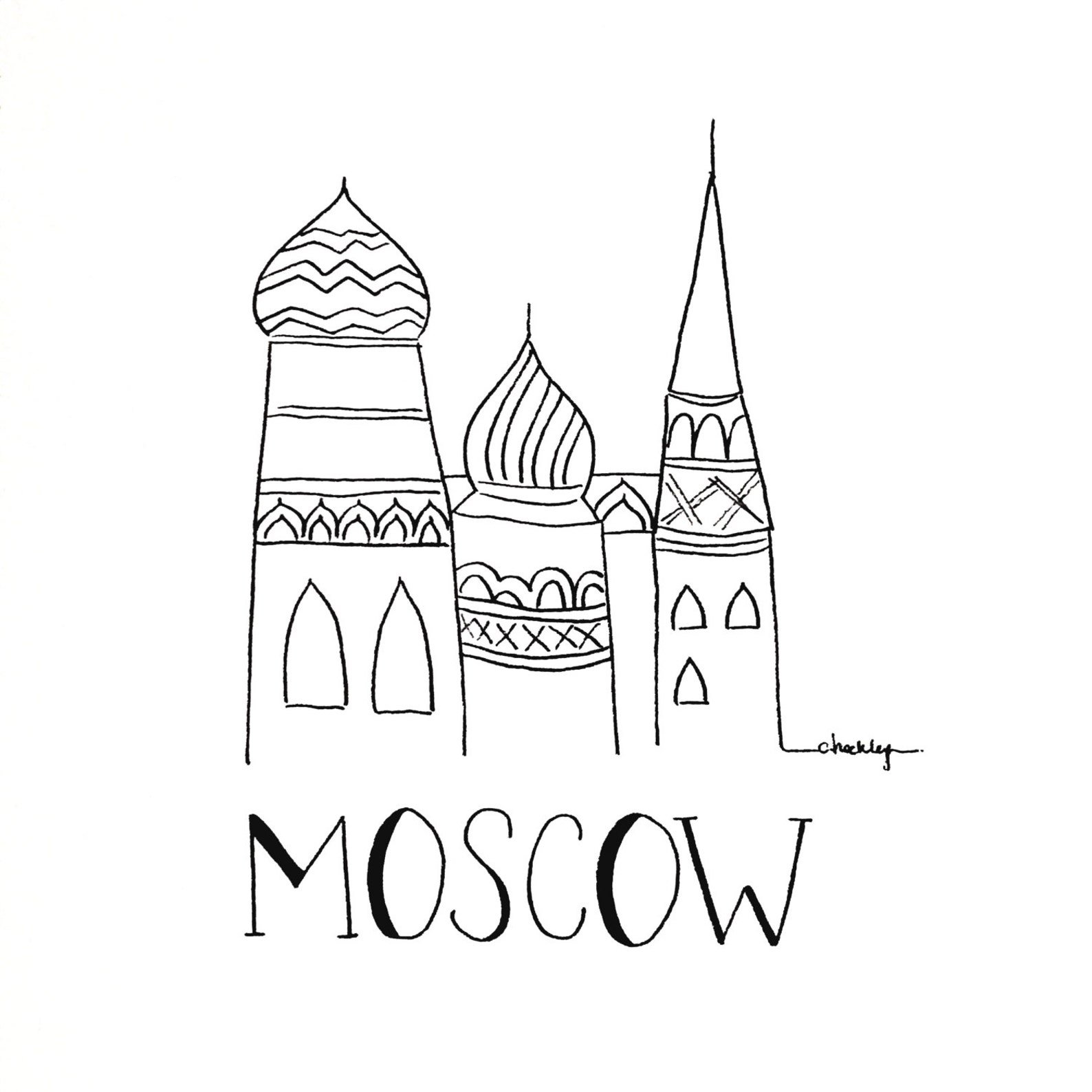 Москва рисунок простой