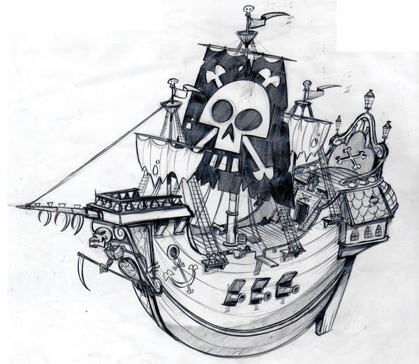 Рисунок корабля пиратов - 80 фото