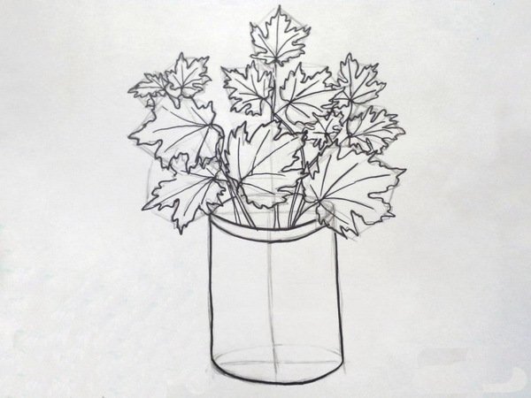 Рисование осенний букет