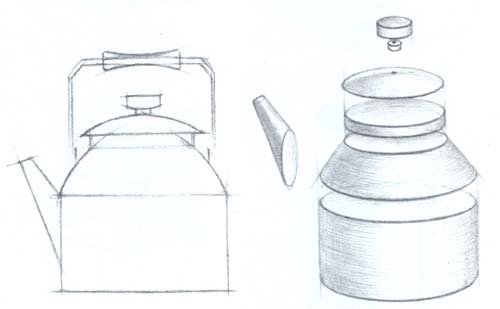 Рисование бидона карандашом