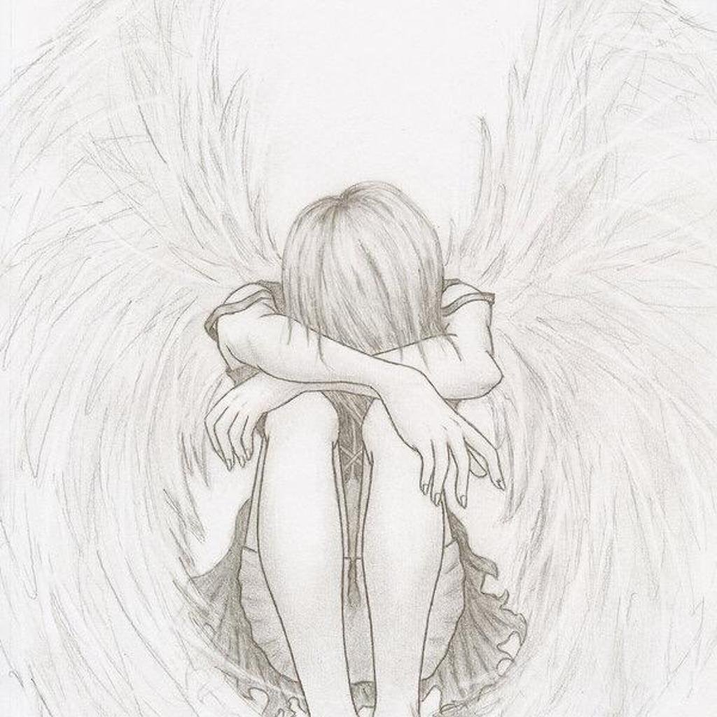 Ангел картинки карандашом
