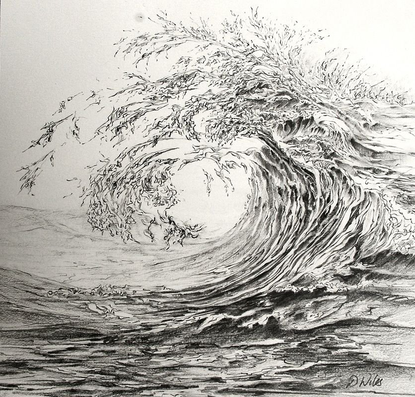 Вода в море рисунок