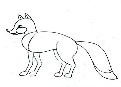 Морда лисы рисунок для детей