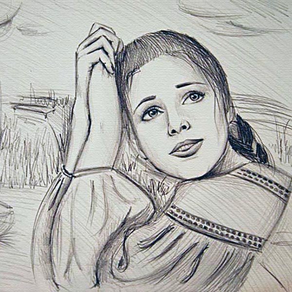 Бедная Лиза рисунок