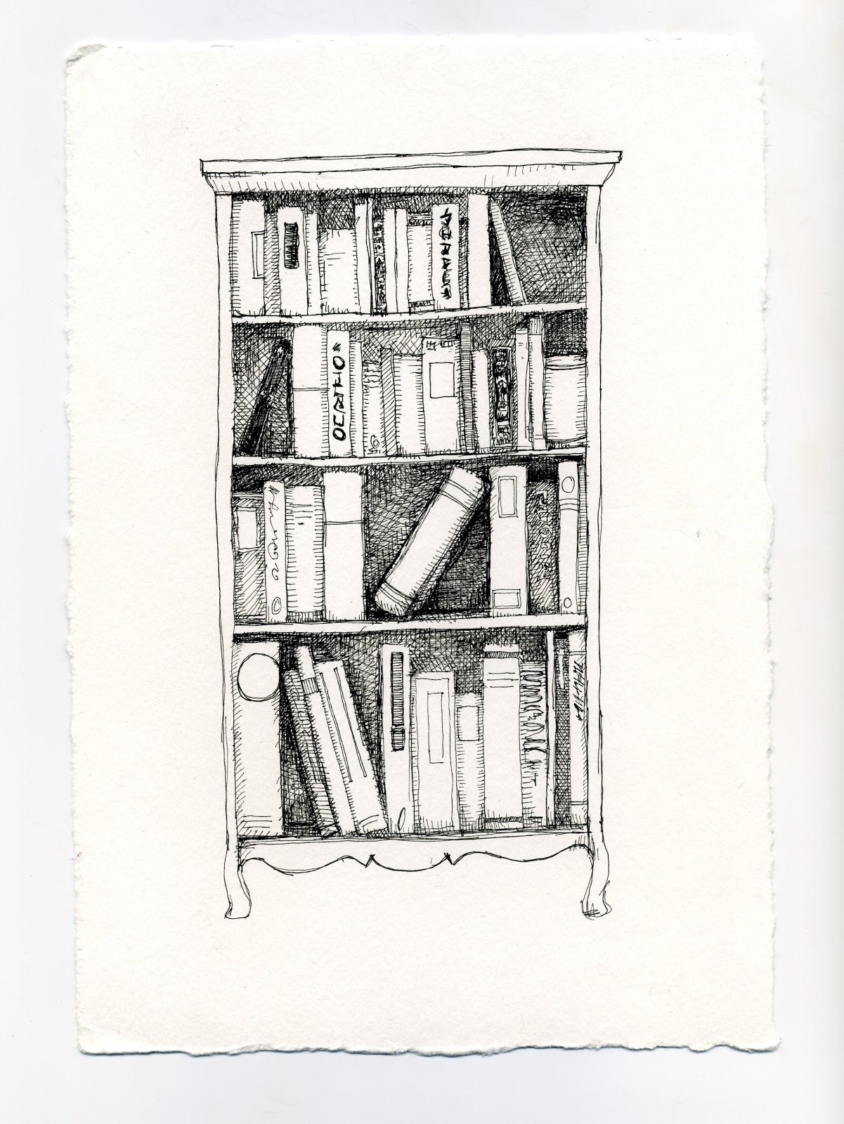 Книжный шкаф набросок