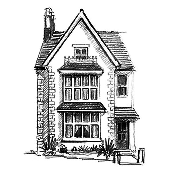 Фасад дома набросок