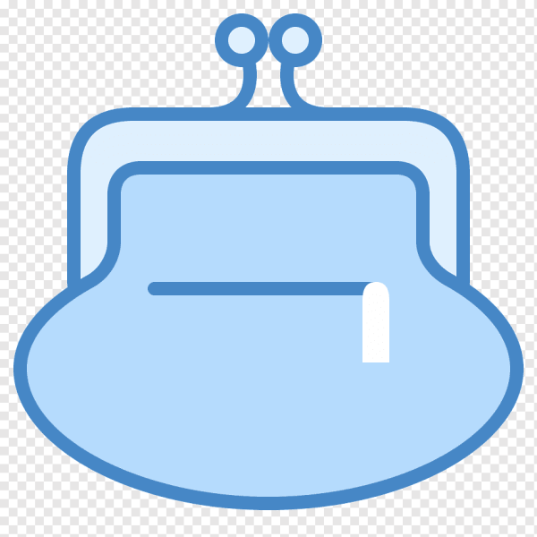 Кошелек на прозрачном фоне