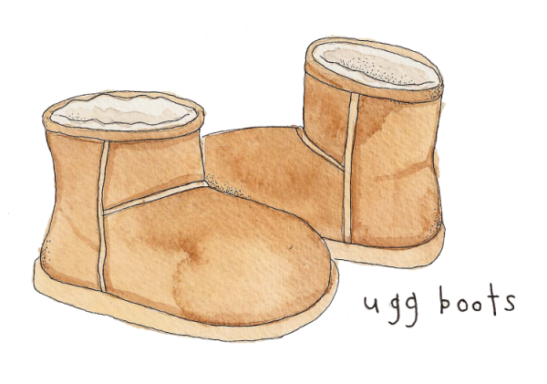 Угги детские на прозрачном фоне