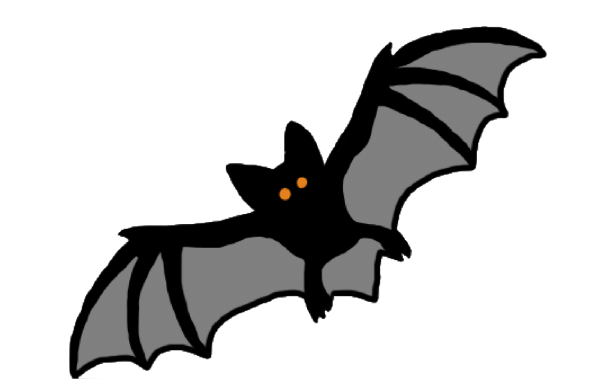 Трафарет летучая мышь для Хэллоуина