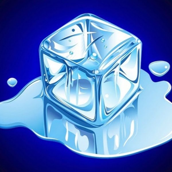 Тающий кубик льда