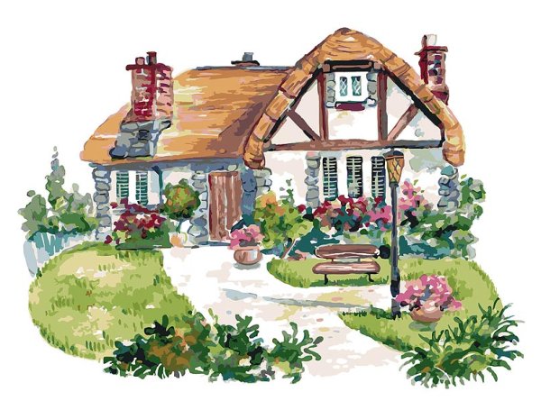 Домик рисунок