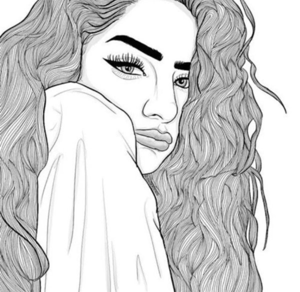 Рисунок девушки карандашом