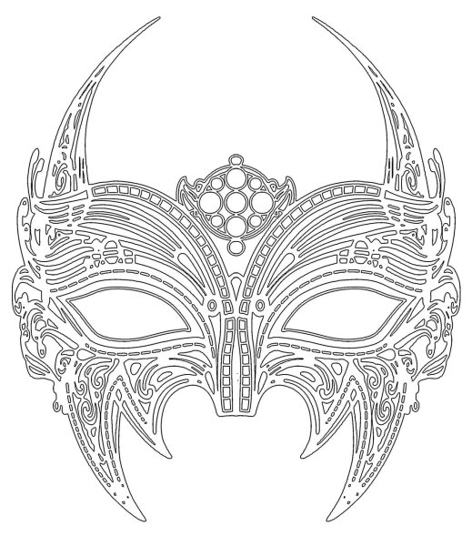 Трафареты карнавальных масок для лица