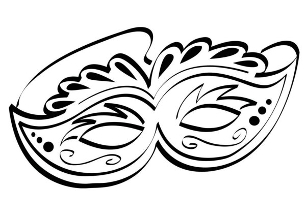 Карнавальная маска раскраска