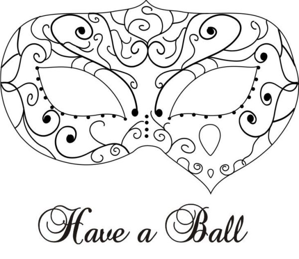 Макет новогодней маски