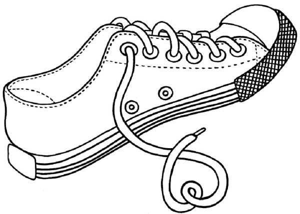 Обувь раскраска для детей