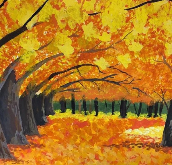 Рисованиезалотая осень