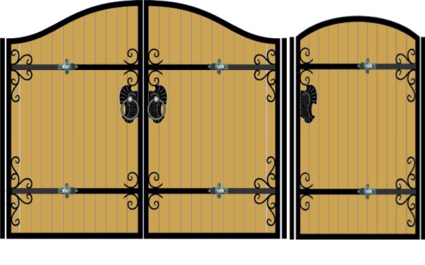 Ворота на белом фоне