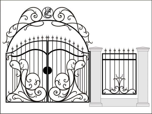 Металлические ворота эскизы