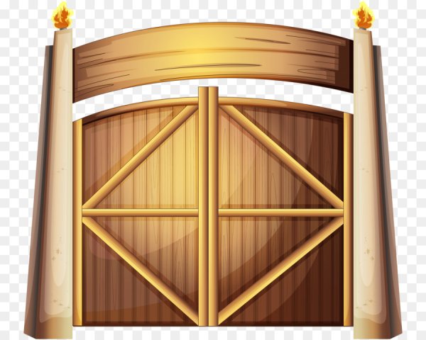 Деревянные ворота вектор