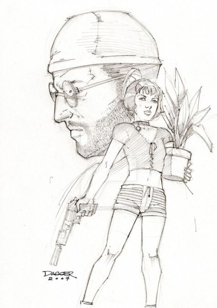 Матильда Леон карандашом