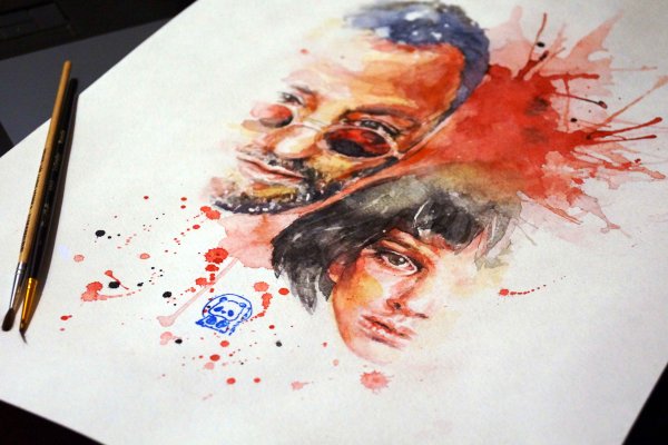 Рисунки акварелью из фильмов