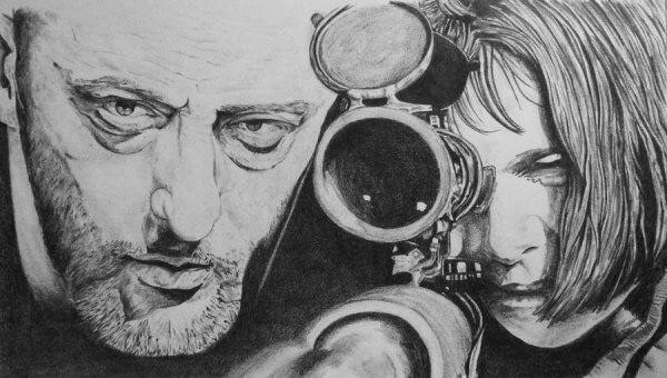 Матильда Леон карандашом