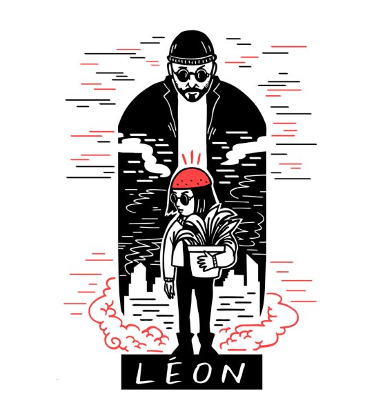 Тату Леон и Матильда эскиз