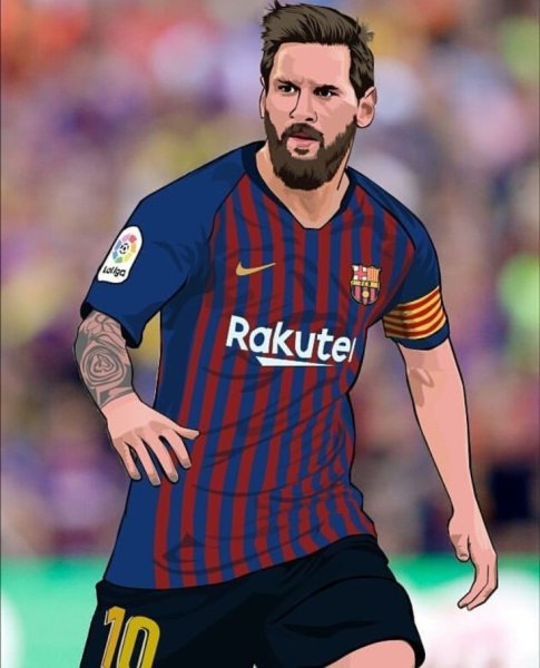 Лионель Месси рисунок