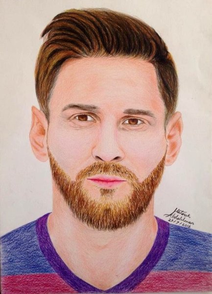 Лионель Месси рисунок