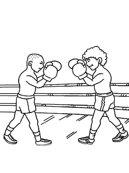 Раскраска боксер