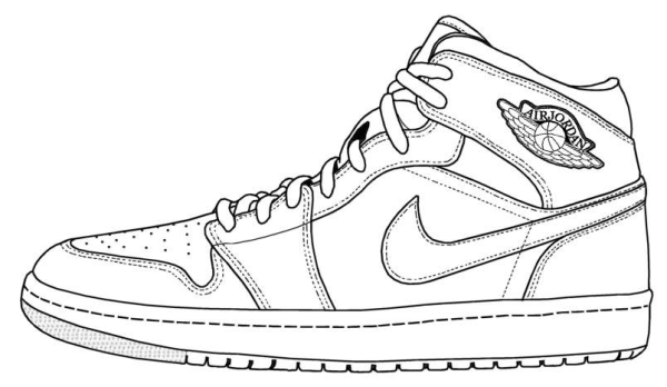 Nike Air Jordan 1 рисунок