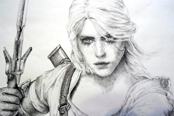 Цири Ведьмак карандашом