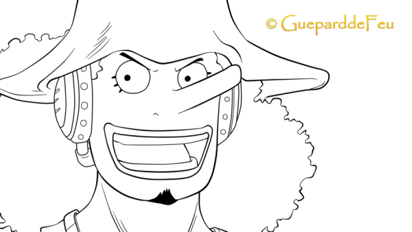 Ван Пис Усопп карандашом